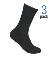 3-Pack Super 60 Solid Crew Sock